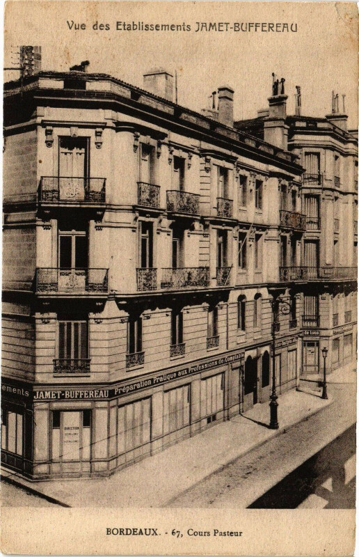 Carte postale ancienne Bordeaux - cours pasteur à Bordeaux