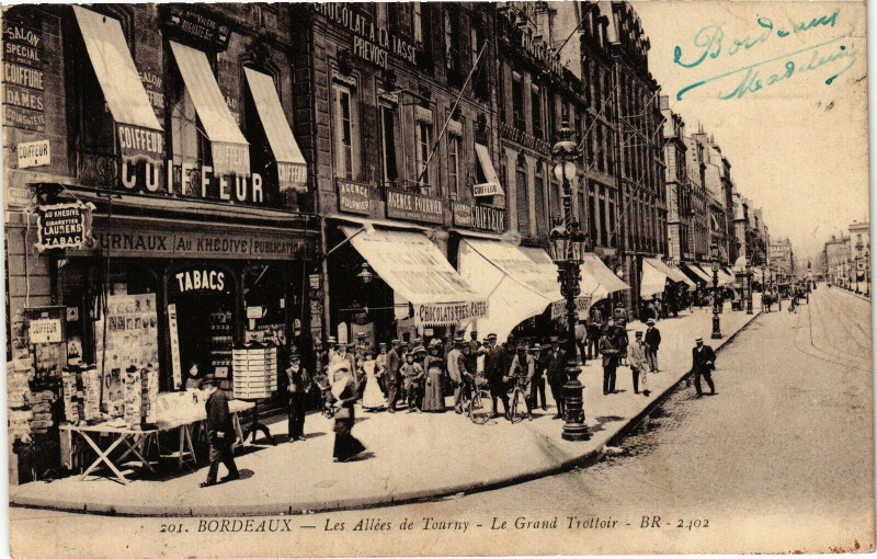 Carte postale ancienne Bordeaux - Les allées de tourny à Bordeaux