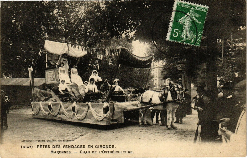 Carte postale ancienne Fetes des vendagnes en gironde