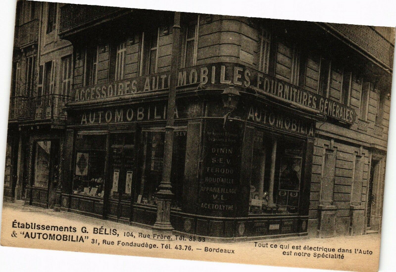 Carte postale ancienne Etablssements G. Belis