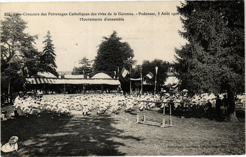 Carte postale ancienne Fete concours des patronages catholiques de la garonne