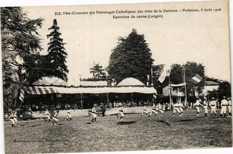 Carte postale ancienne Fete - concours des patronages catholiques des rivers de garonne