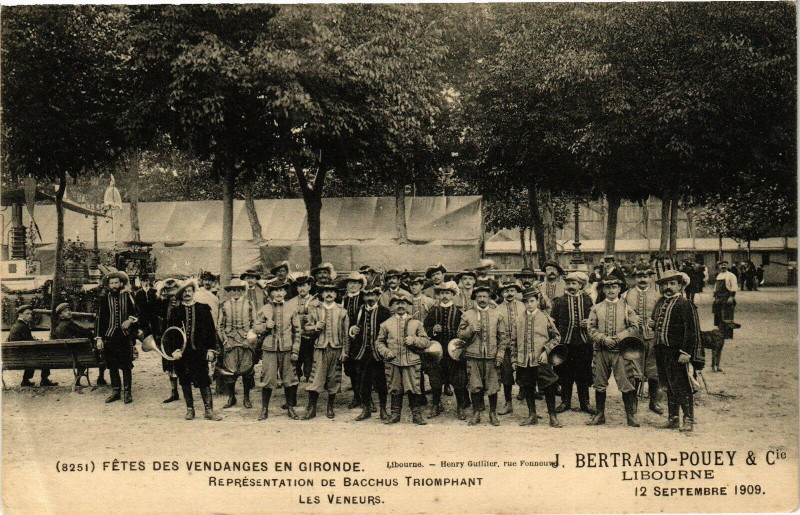 Carte postale ancienne Fetes des Vendanges en gironde