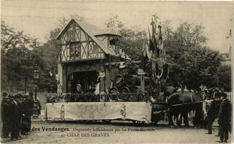 Carte postale ancienne Fete Des Vendanges - Organisée A Bordeaux à Bordeaux