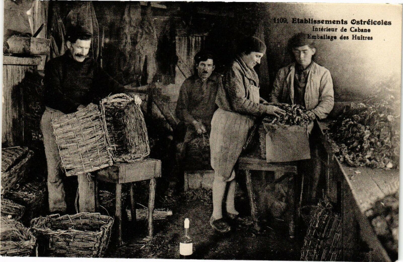 Carte postale ancienne Etablissement ostreicoles