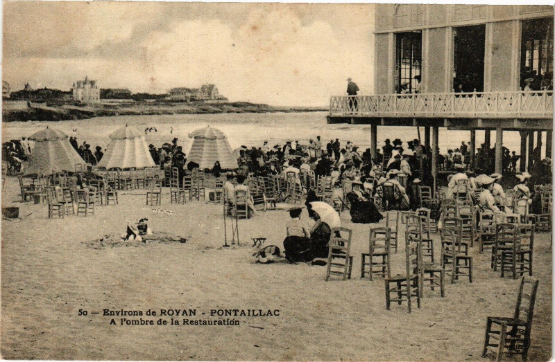 Carte postale ancienne Env. de royan - Pontaillac
