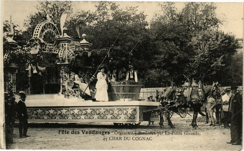 Carte postale ancienne Fete des vendanges - Organise