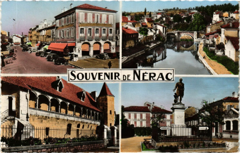 Carte postale ancienne Nerac - Scenes - Souvenir de Nerac à Nérac