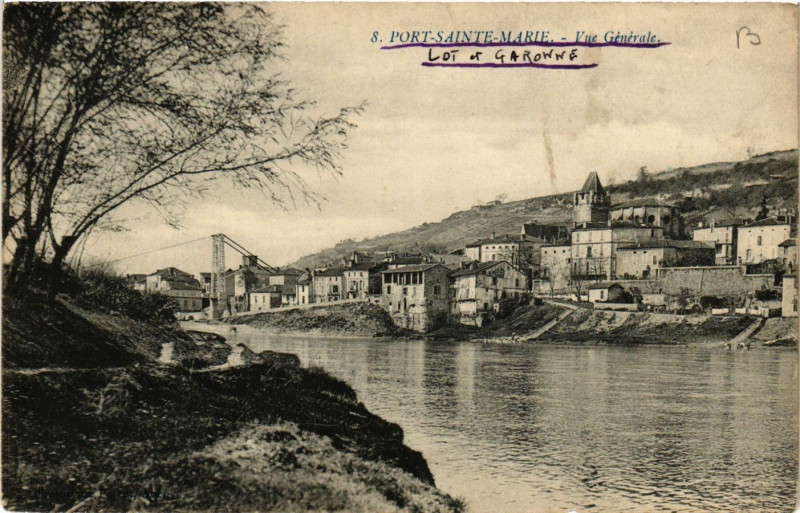 Carte postale ancienne Port-Sainte-Marie - Vue générale à Port-Sainte-Marie