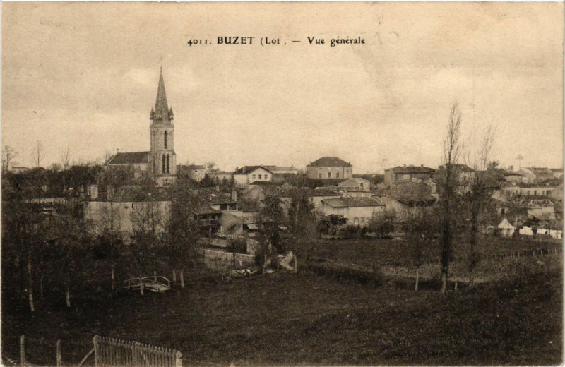 Carte postale ancienne Buzet - Vue générale
