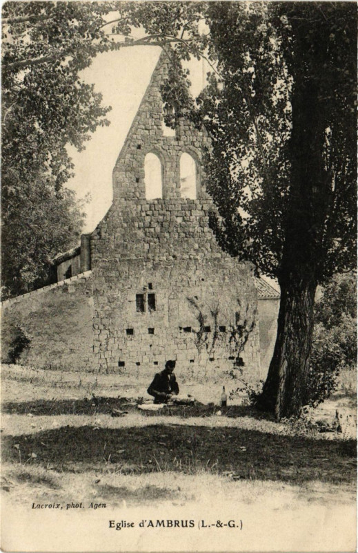 Carte postale ancienne Ambrus - Eglise d'Ambrus à Ambrus