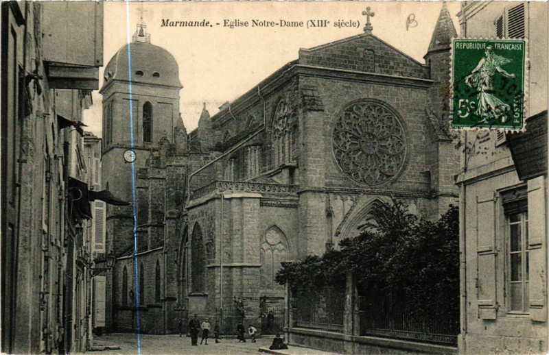 Carte postale ancienne Marmande - Eglise N.-D. à Marmande