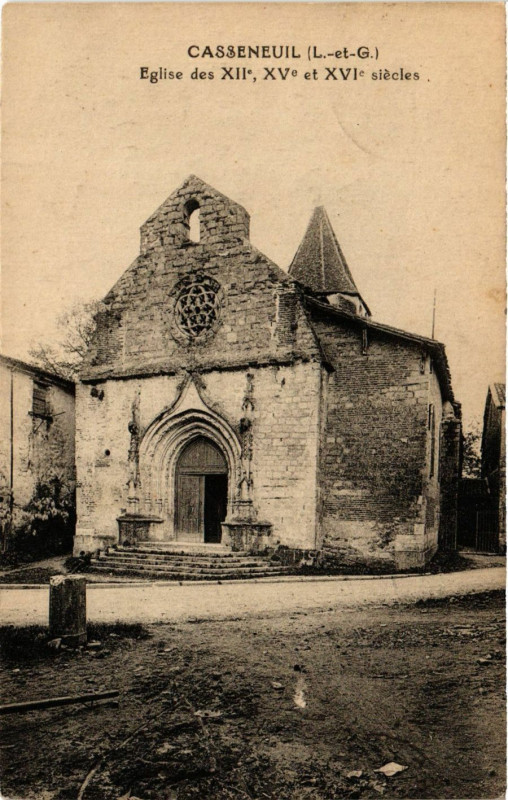 Carte postale ancienne Casseneuil - Eglise à Casseneuil