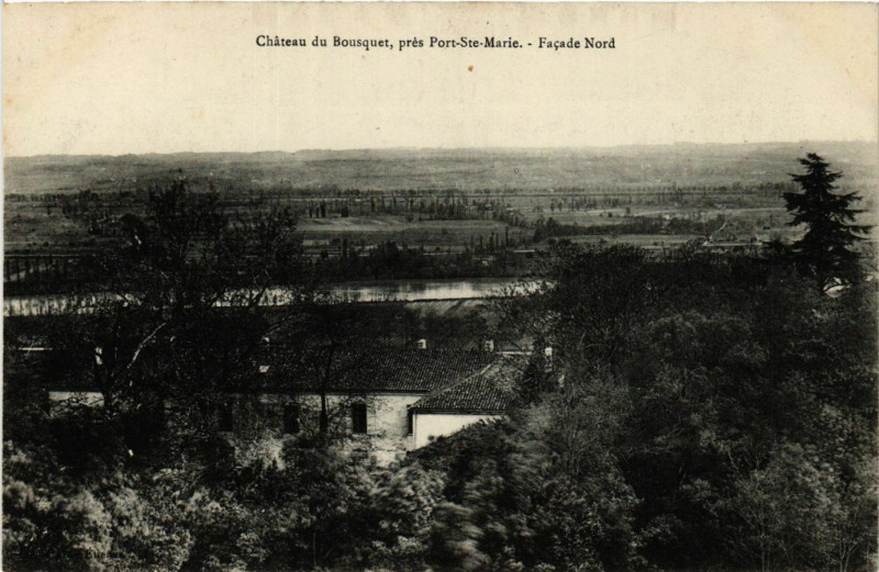 Carte postale ancienne Chateau du Bousquet - Facede Nord - pres Port-Sainte-Marie à Port-Sainte-Marie