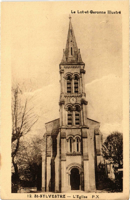 Carte postale ancienne Saint-Sylvestre L'Eglise
