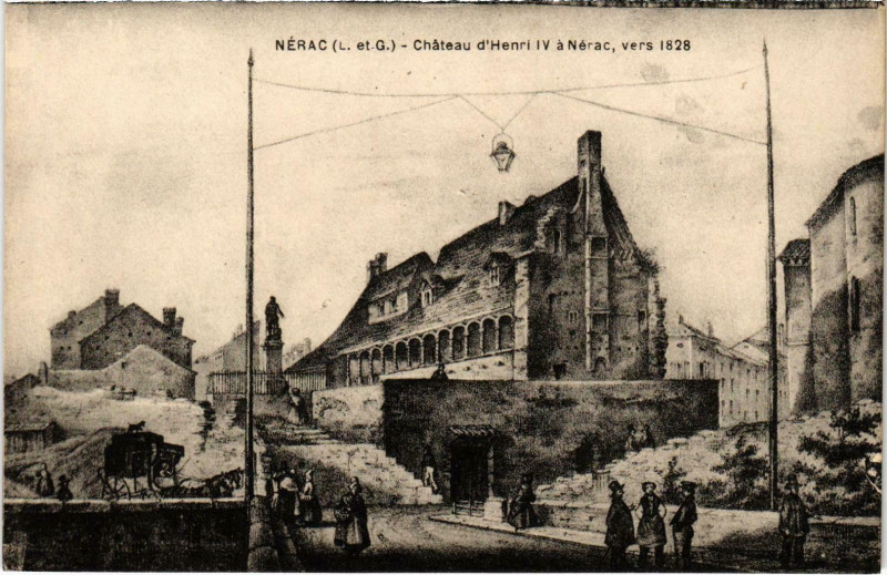 Carte postale ancienne Nerac Chateau d'HEnri Iv à Nérac