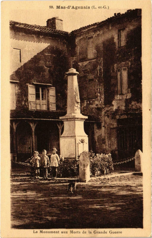 Carte postale ancienne Le Monument aux Morts de la Grande Guerre Lot et Garonne