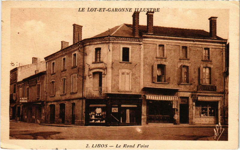 Carte postale ancienne Libos Le Rond Foint Lot et Garonne
