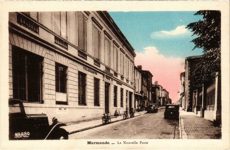 Carte postale ancienne Marmande La Nouvelle Poste Lot et Garonne à Marmande