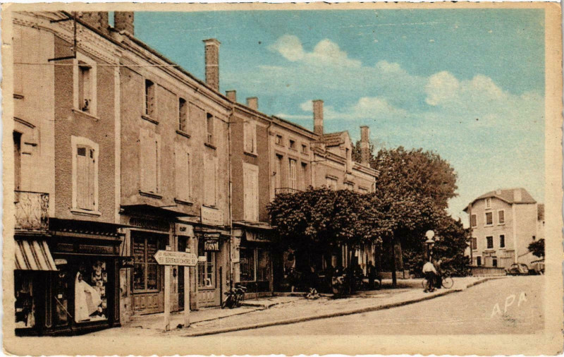 Carte postale ancienne Libos Le Rond Point Lot et Garonne