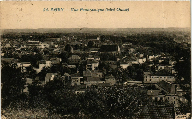 Carte postale ancienne Lot-et-Garonne Agen Vue panoramique à Agen