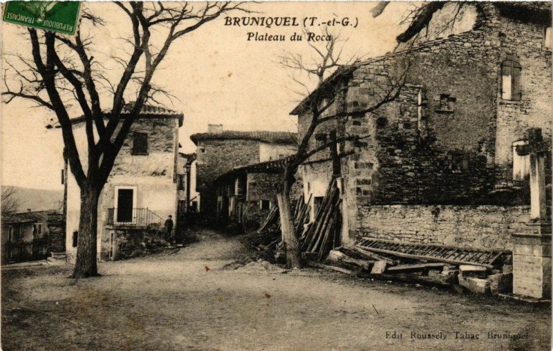 Carte postale ancienne Bruniquel (T.-et-G.) - Plateau du Rocet