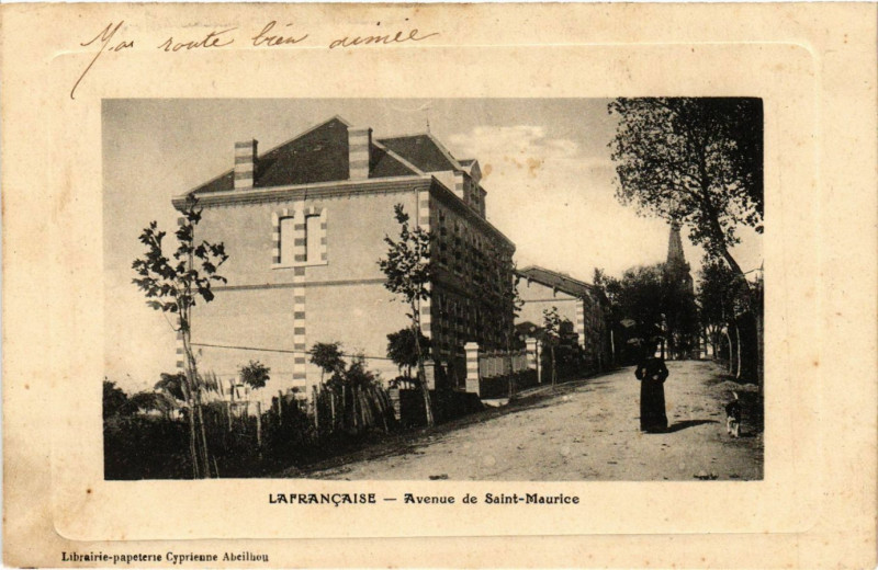 Carte postale ancienne Lafrancaise - Avenue de Saint-Maurice