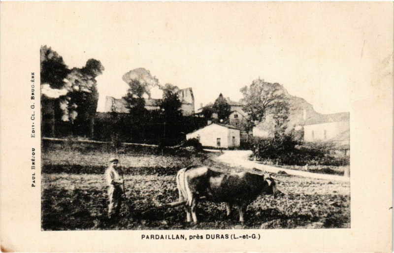 Carte postale ancienne Pardaillan pres Duras à Pardaillan