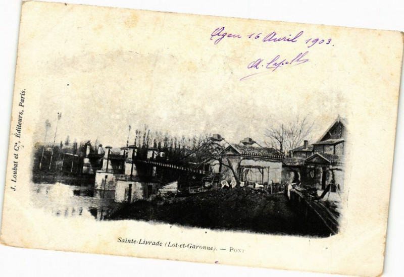 Carte postale ancienne Sainte-Livrade-Pont