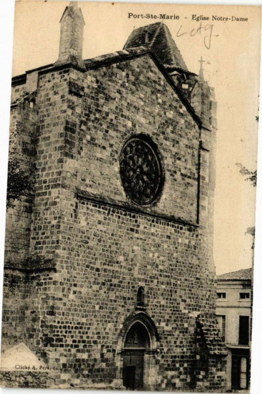 Carte postale ancienne Port Sainte-Marie-Eglise N.-D. à Port-Sainte-Marie