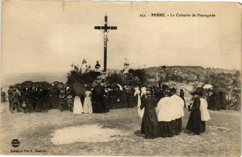 Carte postale ancienne Penne-Le Calvaire de Peyragude