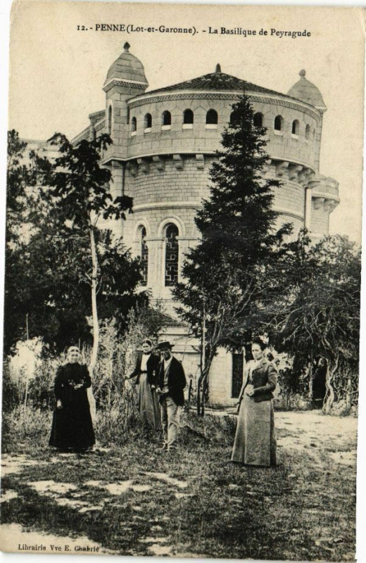 Carte postale ancienne Penne-La Basilique de Peyragude