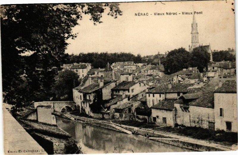 Carte postale ancienne Nerac-Vieux Nerac-Vieux Pont à Nérac
