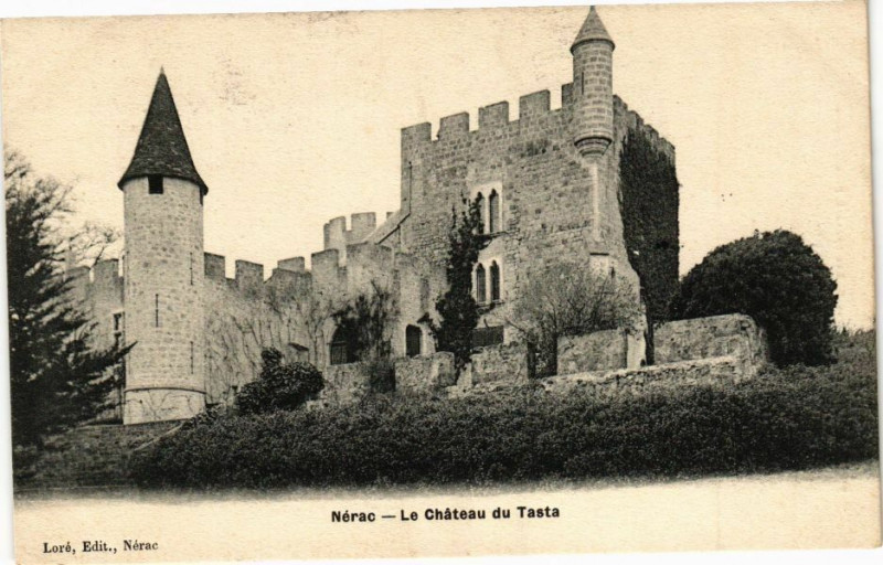 Carte postale ancienne Nerac-Le Chateau du Tasta à Nérac