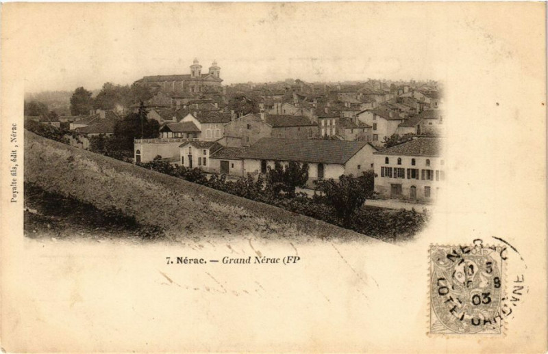 Carte postale ancienne Nerac-Grand Nerac à Nérac