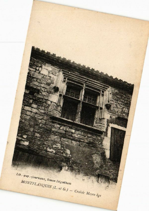 Carte postale ancienne Monflanquin-Croisée Moyen age à Monflanquin