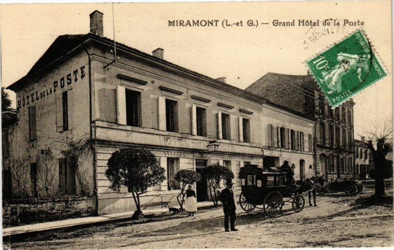Carte postale ancienne Miramont-Grand Hotel de la Poste