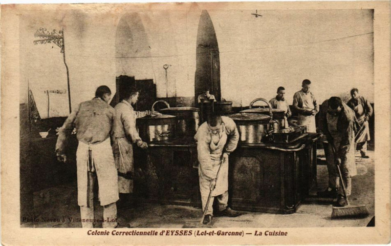 Carte postale ancienne Colonie Correctionnelle d'Eysses-La Cuisine