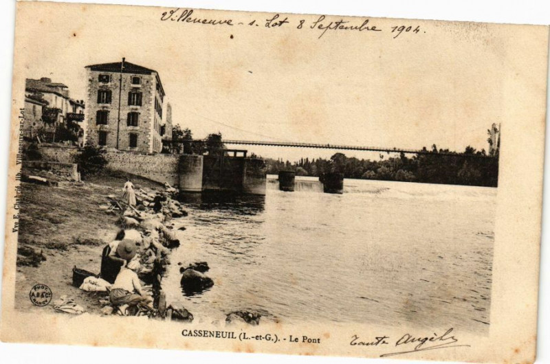 Carte postale ancienne Casseneuil-Le Pont à Casseneuil
