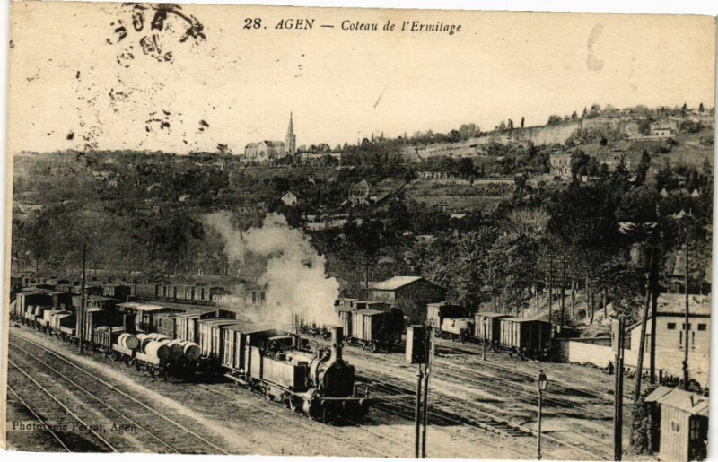 Carte postale ancienne Agen-Coteau de l'Ermitage à Agen