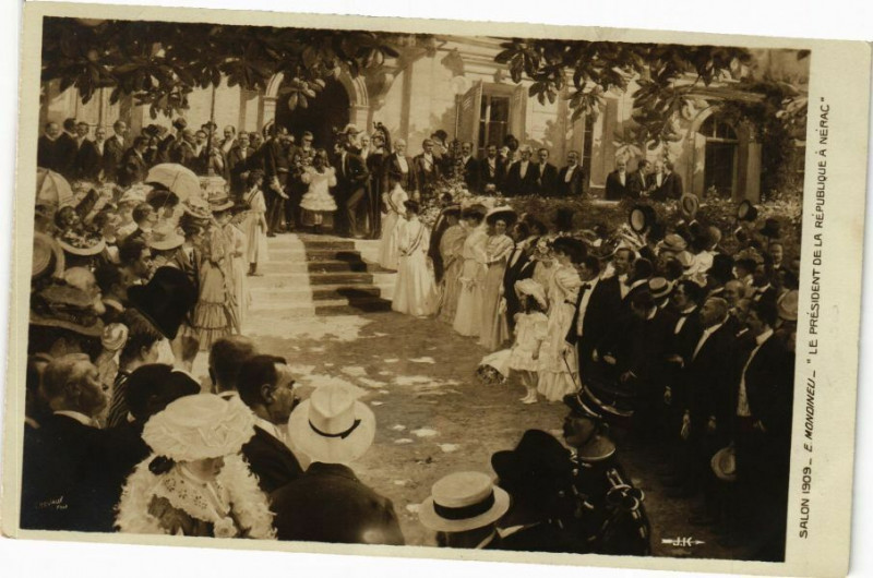 Carte postale ancienne Le President de la Republique a Nerac à Nérac