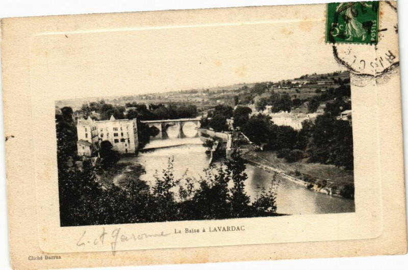 Carte postale ancienne Lavardac - La Baise à Lavardac