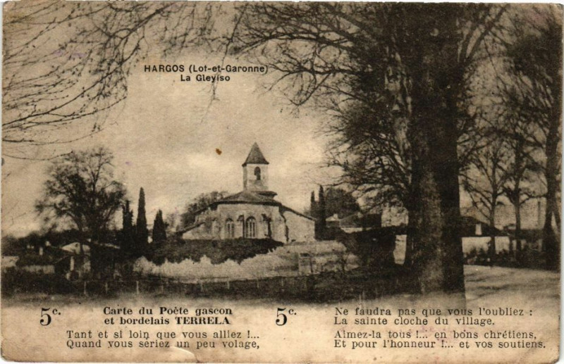 Carte postale ancienne Hargos - La Gleyiso