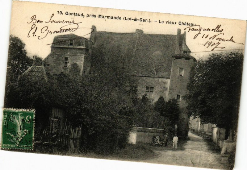 Carte postale ancienne Gontaud - Le vieux Chateau