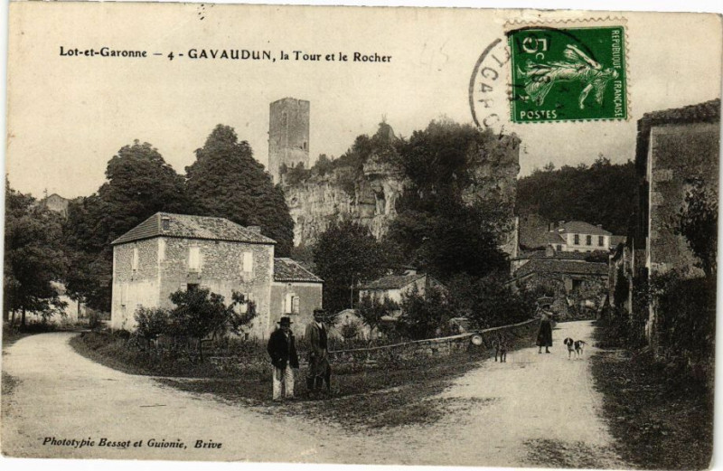 Carte postale ancienne Gavaodun - la Tour et le Rocher