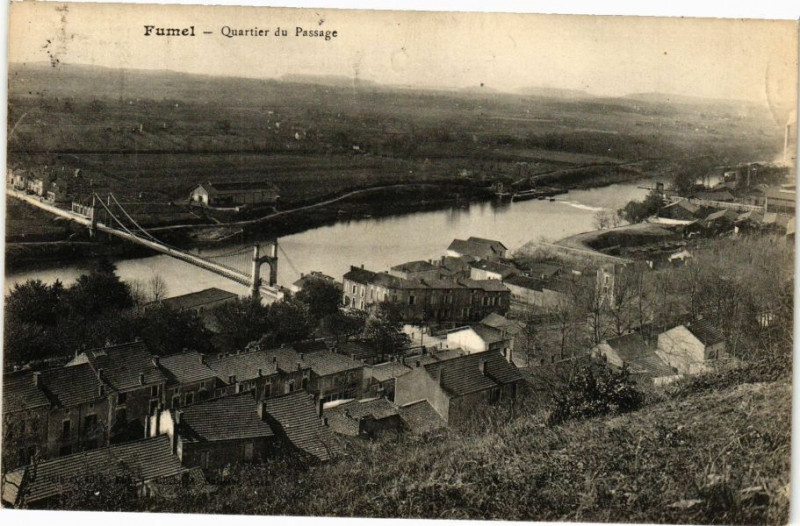 Carte postale ancienne Fumel - Quartier du Passage à Fumel