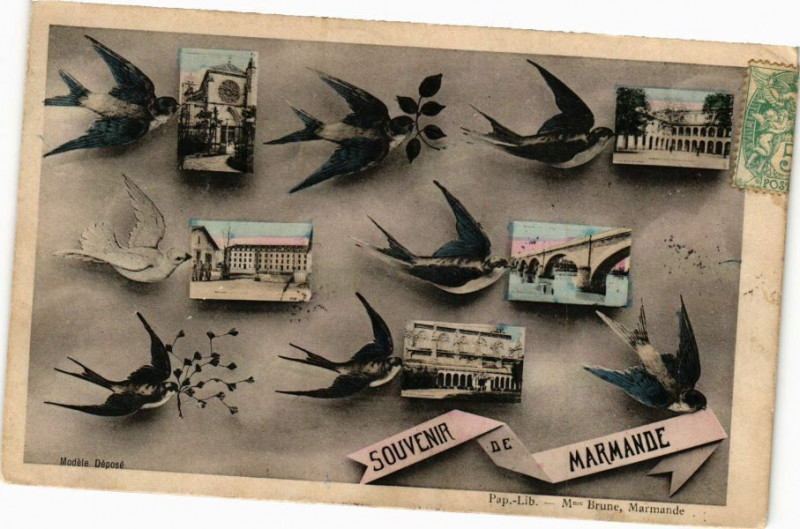 Carte postale ancienne Souvenir de Marmande à Marmande