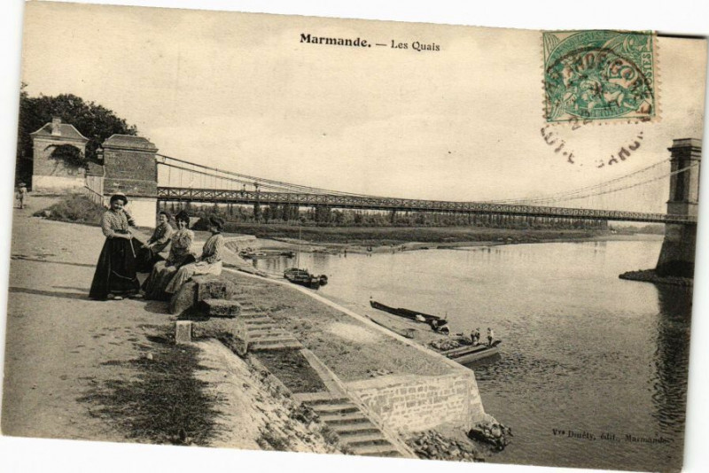 Carte postale ancienne Marmande - Les Quais à Marmande