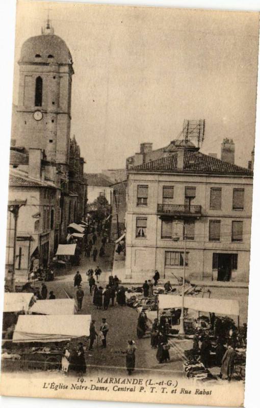 Carte postale ancienne Marmande - L'Eglise N.-D. à Marmande