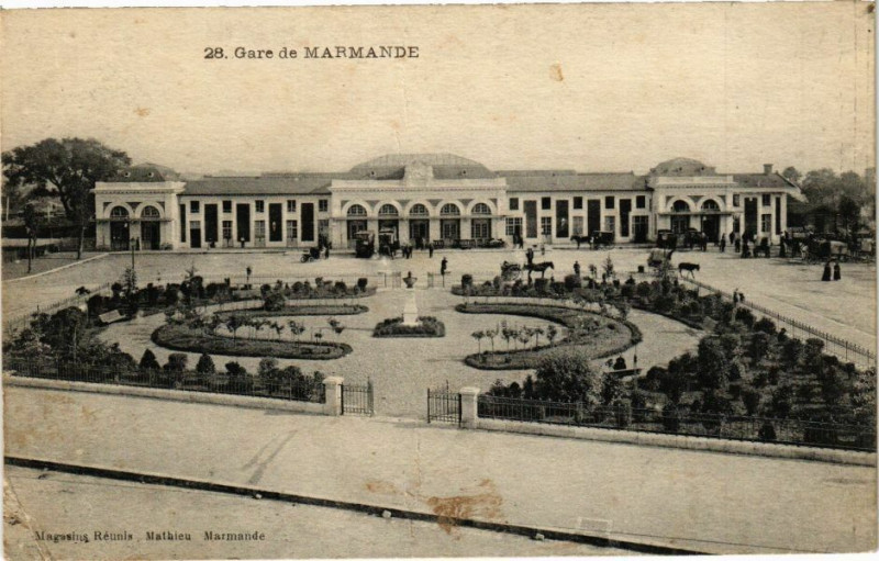 Carte postale ancienne Marmande - Gare de Marmande à Marmande